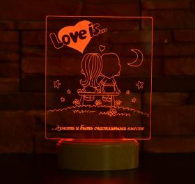 Ночник "Love is... думать и быть счастливыми вместе"
